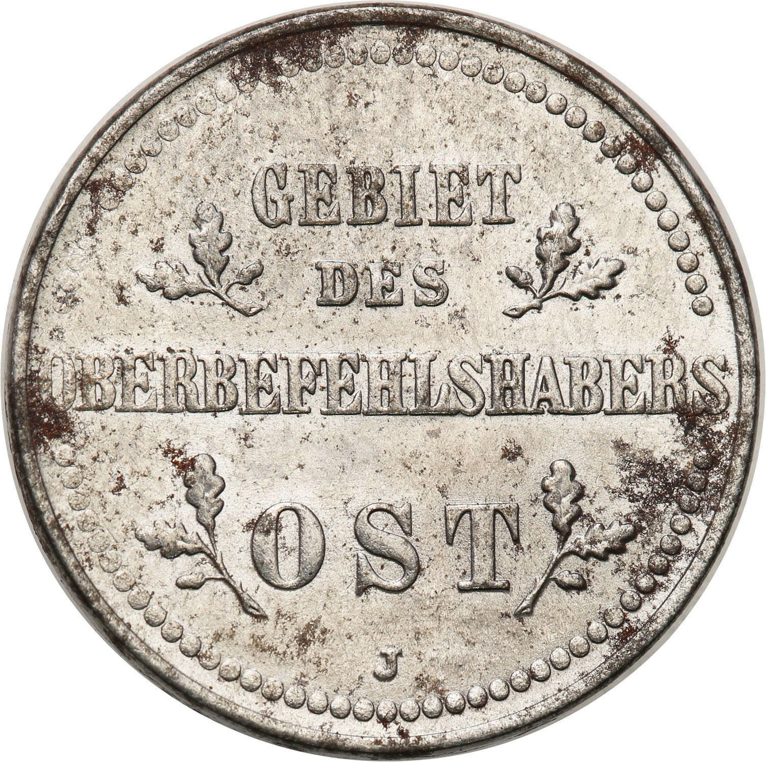 Niemieckie Władze Okupacyjne. OST 2 Kopiejki 1916 J, Hamburg